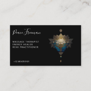 CARTE DE VISITE CONVERGENCE SACRÉE SYMBOLE DE LOTUS ALCHIMIQUE
