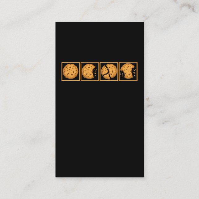 Carte De Visite Cookies Dessert Food Lover Biscuit Eater (Devant)