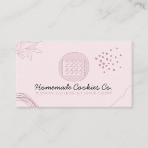 Carte De Visite Cookies Maison Cœur Rouge Rose