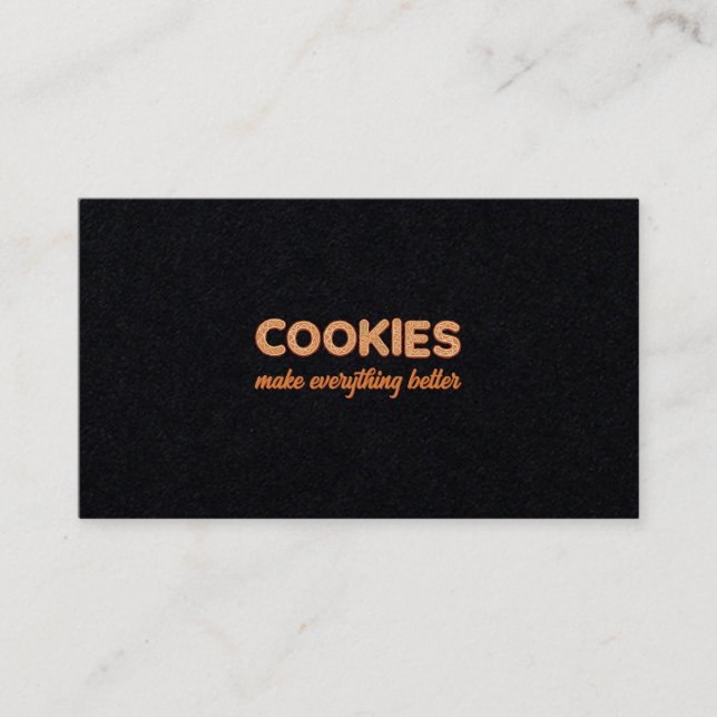 Carte De Visite Cookies tout mieux (Devant)