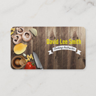 Carte De Visite Cooking Instructeur/Chef/Cook service