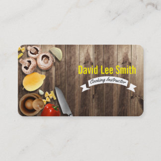 Carte De Visite Cooking Instructeur/Chef/Cook service