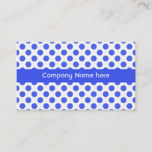 Carte De Visite cool bleu et blanc pois affaires ca