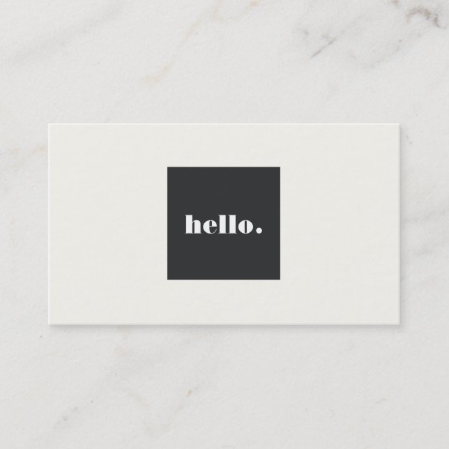 Carte De Visite Cool Bonjour Salutation Réseaux sociaux (Devant)