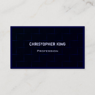 Carte De Visite Cool Bricks Motif Dark Blue Black Professional
