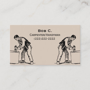Carte De Visite Cool Carpenter Handyman Imprimer