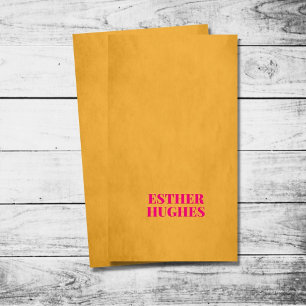 Carte De Visite Cool Chic Texture jaune rose Consultant