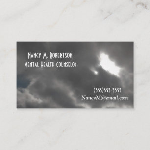 Carte De Visite Cool Dark Stormy Sky Imprimer Conseiller en santé 