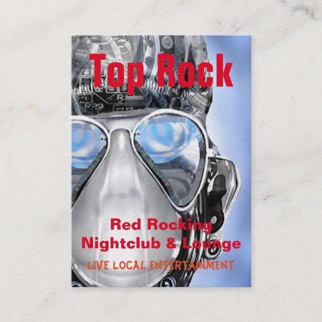 Carte De Visite Cool de butoir de cyborg unique (Devant)