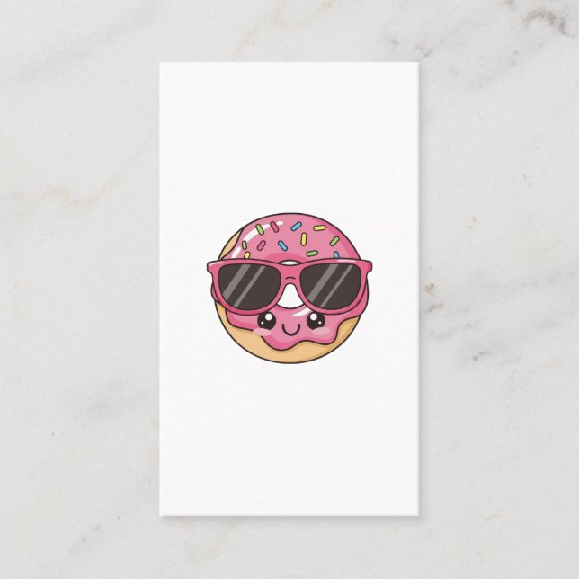 Carte De Visite Cool Donut with Sunglasses (Devant)
