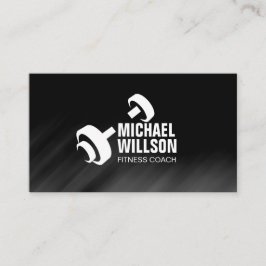 Carte De Visite Cool Dumbbell Logo Personal Trainer