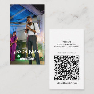 Carte De Visite Cool Funky Urban Musician & Songwriter Ajouter une