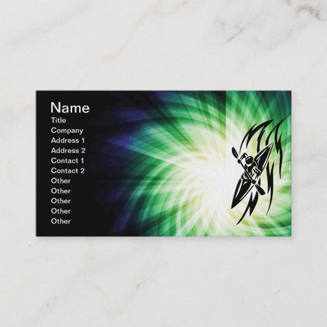Carte De Visite Cool Kayaking (Devant)