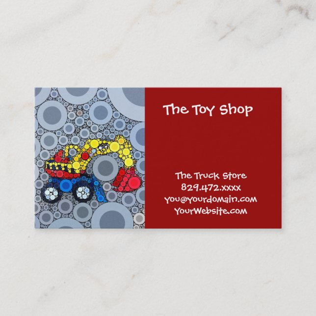 Carte De Visite Cool Kids Construction Truck Excavator Digger (Devant)