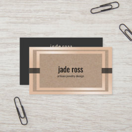 Carte De Visite Cool Kraft Bijoux de design Rose Gold Bordure