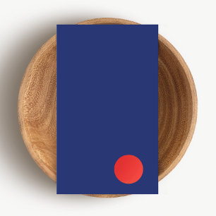 Carte De Visite Cool minimaliste Designer rouge Cercle bleu marine
