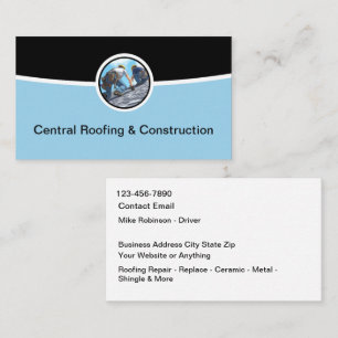 Carte De Visite Cool Modern Roofing & Construction