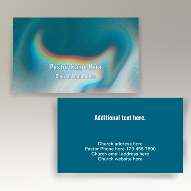 Carte De Visite Cool Moderne Église chrétienne unique Pasteur (Customize this one of a kind design for a cool modern groovy business card. 
)