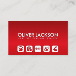Carte De Visite Cool moderne entraîneur de fitness - entraîneur pe
