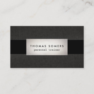 Carte De Visite Cool Moderne Faux Silver Personal Trainer
