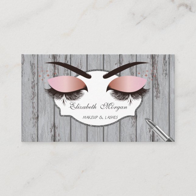 Carte De Visite Cool Moderne, Lashes, Levons, Lavage, Texture en B (Devant)