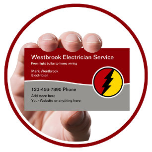 Carte De Visite Cool Moderne Service Électricien
