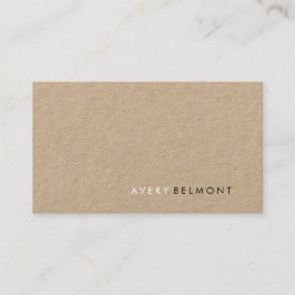 Carte De Visite Cool Moderne Simple Kraft Minimaliste