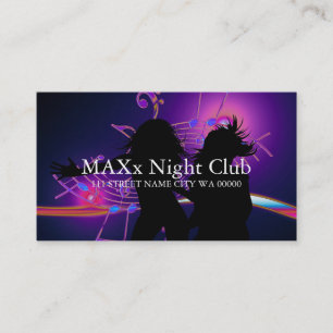 Carte De Visite Cool Night Club Dancing Bar Nightlife Business