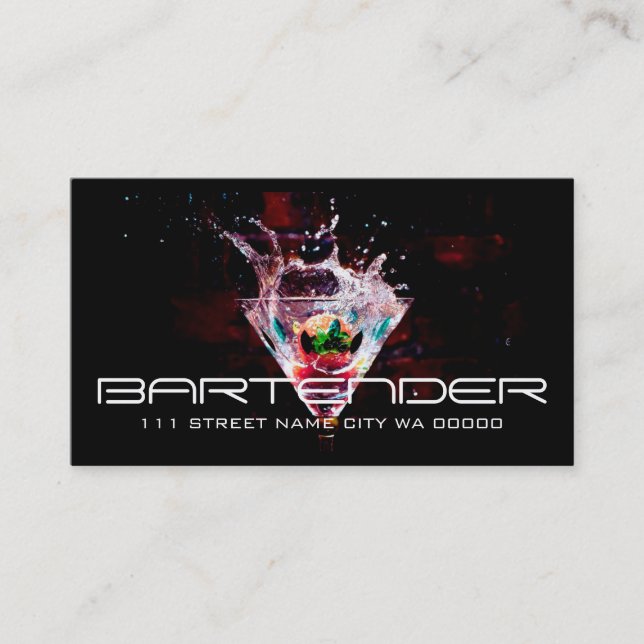 Carte De Visite Cool Night Club Dancing Bar Nightlife Business (Devant)