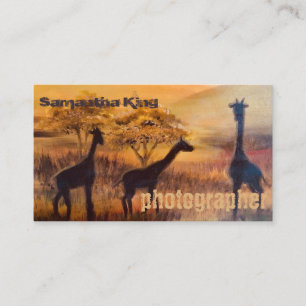 Carte De Visite Cool Peint Afrique Pic Sunset Photographe Artiste