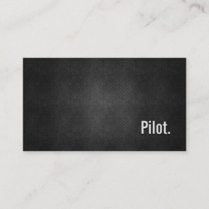 Carte De Visite Cool pilote Simplicité en métal noir