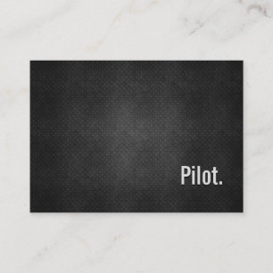 Carte De Visite Cool pilote Simplicité en métal noir