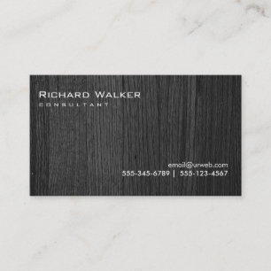 Carte De Visite Cool rétro professionnel en bois noir