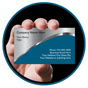 Carte De Visite Cool Silver Metallo Look Construction