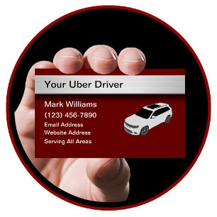 Carte De Visite Cool simple Uber Driver Ride Hailing