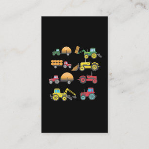 Carte De Visite Cool Tracteur Dessin de la ferme Lover Agriculture
