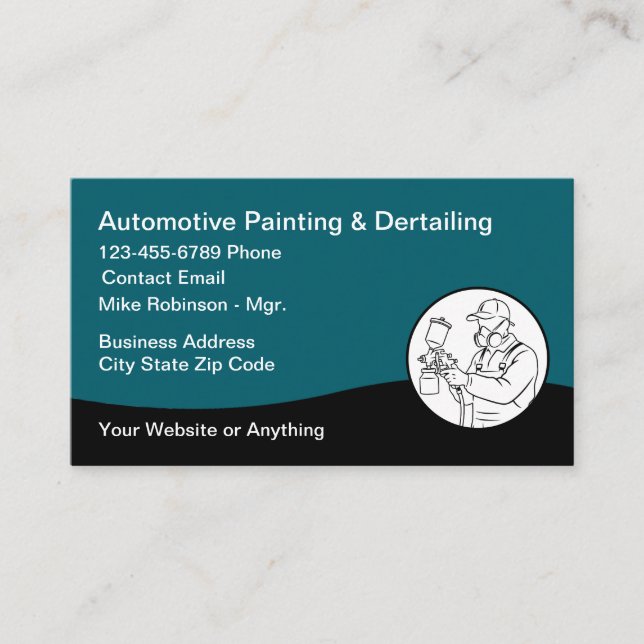 Carte De Visite Coolest Automotive Car Painting  (Devant)