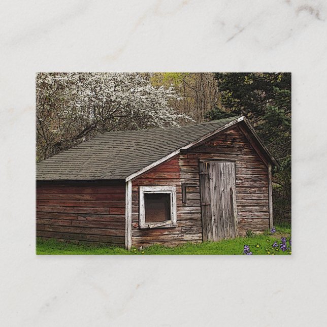 Carte De Visite Coop de poulet au printemps ATC (Devant)