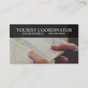 Carte De Visite Coordonnateur touristique agent de voyages cartogr