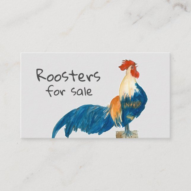 Carte De Visite Coqs à vendre Poulets de ferme Animal de ferme (Devant)