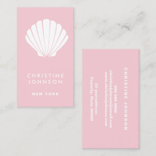 Carte De Visite coquillage blanc