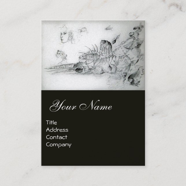 Carte De Visite COQUILLES D'HUÎTRES AVEC JEUNE FILLE Papier de per (Devant)