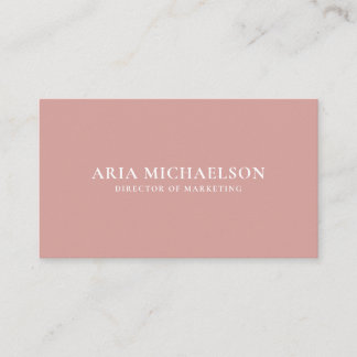 Carte De Visite Corail et blanc classique et minimal
