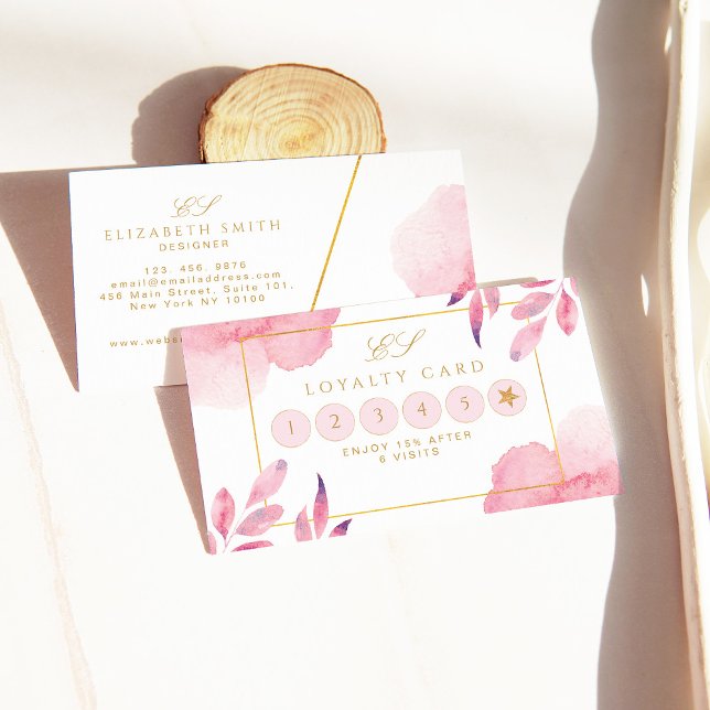 Carte De Visite Coral Pêche Aquarelle Loyauté moderne (Créateur téléchargé)