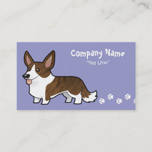 Carte De Visite Corgi de Gallois de cardigan de bande dessinée
