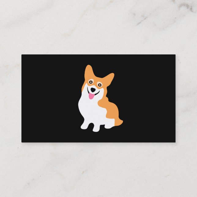 Carte De Visite Corgi mignon dessinant - ajoutez votre propre (Dos)