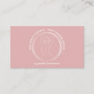 Carte De Visite Corps de femme rose Contouring