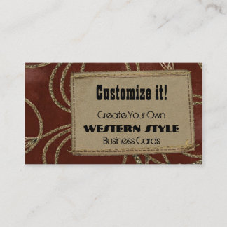 Carte De Visite Correction et corde en cuir