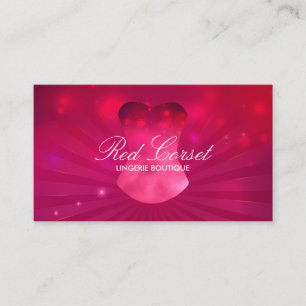 Carte De Visite Corset lingerie rose lux mode