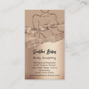 Carte De Visite Cosmétique de sculpture du corps logo QR Code élég